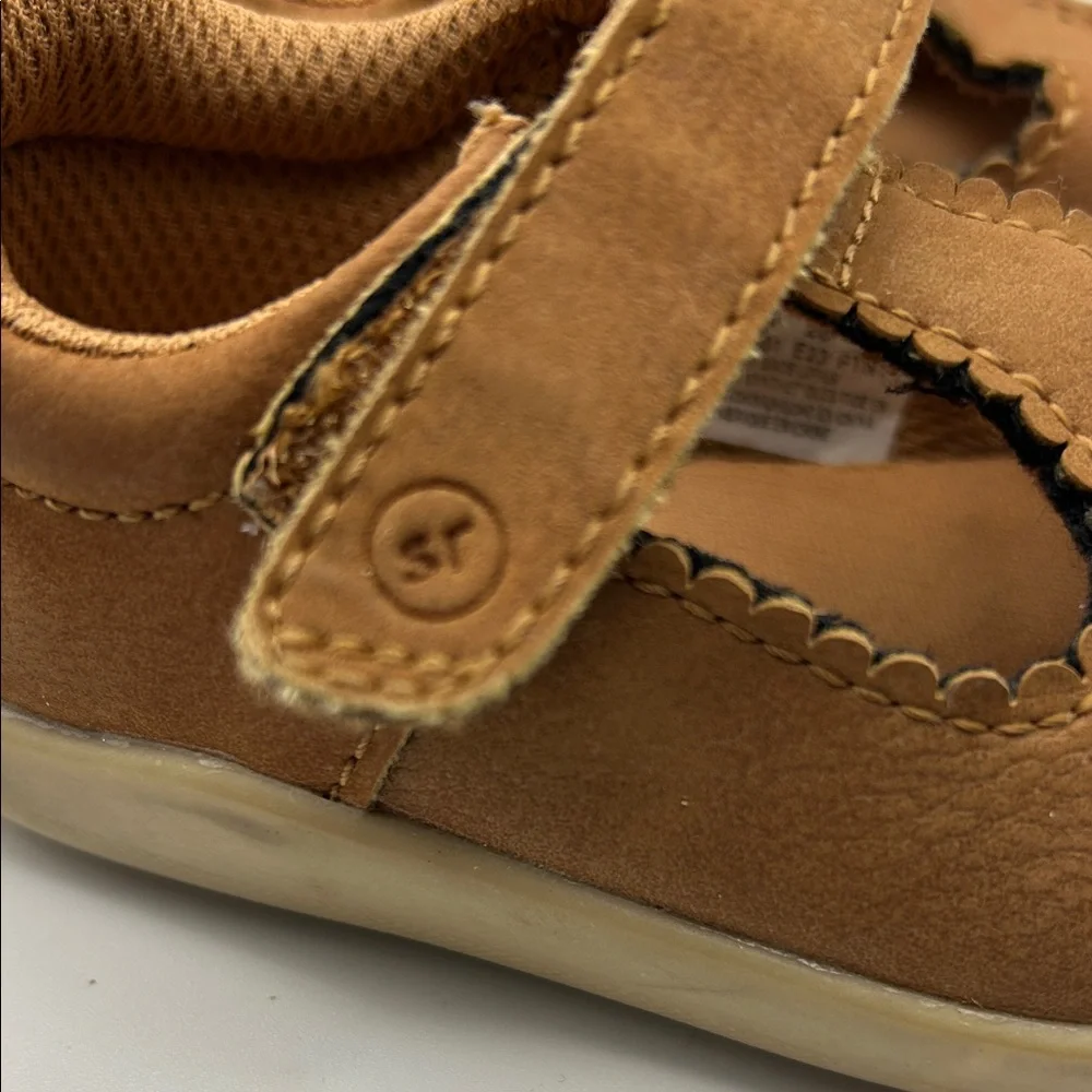 Stride Rite Brown Mary Jane Hook-and-Loop Baby Shoes